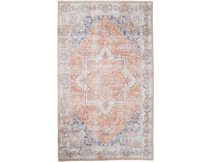 Teppich Tivaro blau/orange Paisleymuster Polyester 200 x 300 cm - Teppich