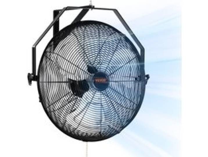 VEVOR Wandventilator, 57 cm, wasserdichter oszillierender Wandventilator, 3 Geschwindigkeiten, 4150 CFM, gewerblicher Wohnventilator zur Kühlung von Lager, Gewächshaus, Werkstatt, Terrasse, Schwarz