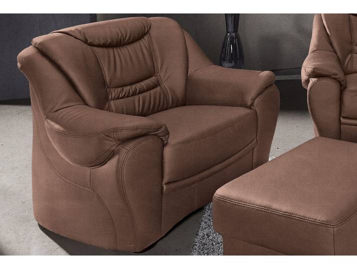 Sessel SIT & MORE Benson , braun, B:98cm H:94cm T:95cm, NaturLeder;Luxus-Microfaser ALTARA NUBUCK (100% Polyester);Luxus-Kunstleder, Sessel, Sessel