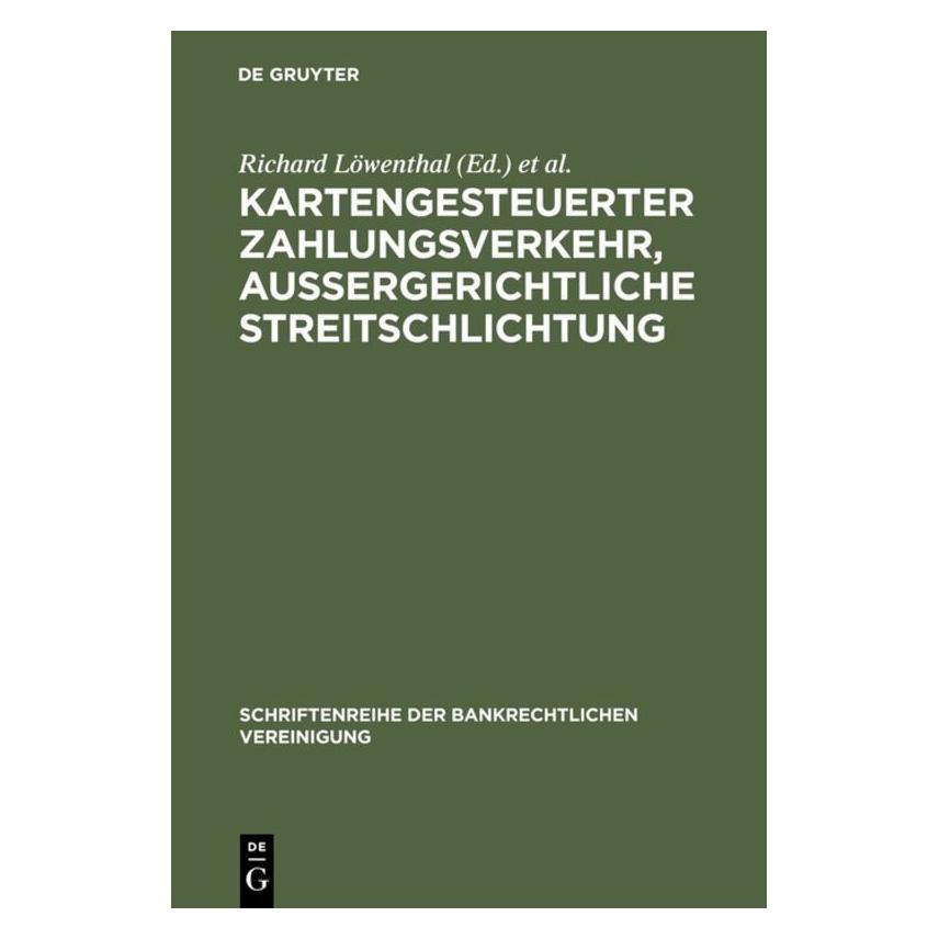 De Gruyter Kartengesteuerter Zahlungsverkehr (Deutsch, 1999) (67761977)