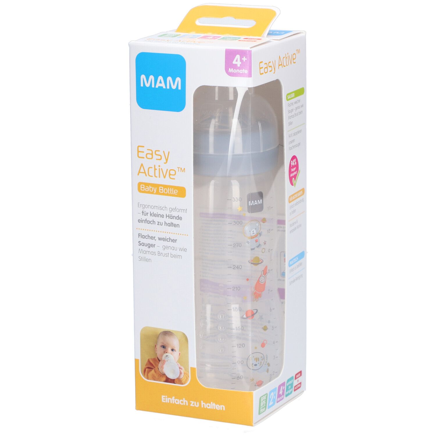 MAM Easy Active Zuigfles Unisex 4 Maanden+ 330 ml Flaschen