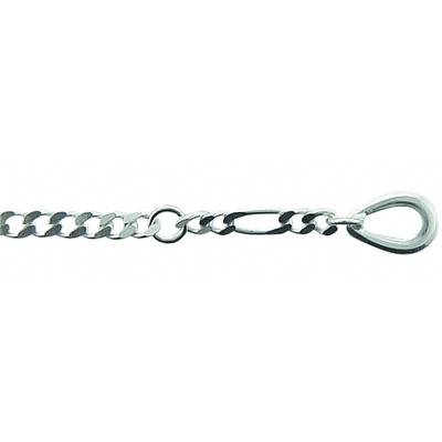 Fußkette ADELIA´S "Figaro Fußkettchen 925 Silber", silber, Fußketten, Damen, Silber 925 (Sterlingsilber), Silberfußkette Figaro