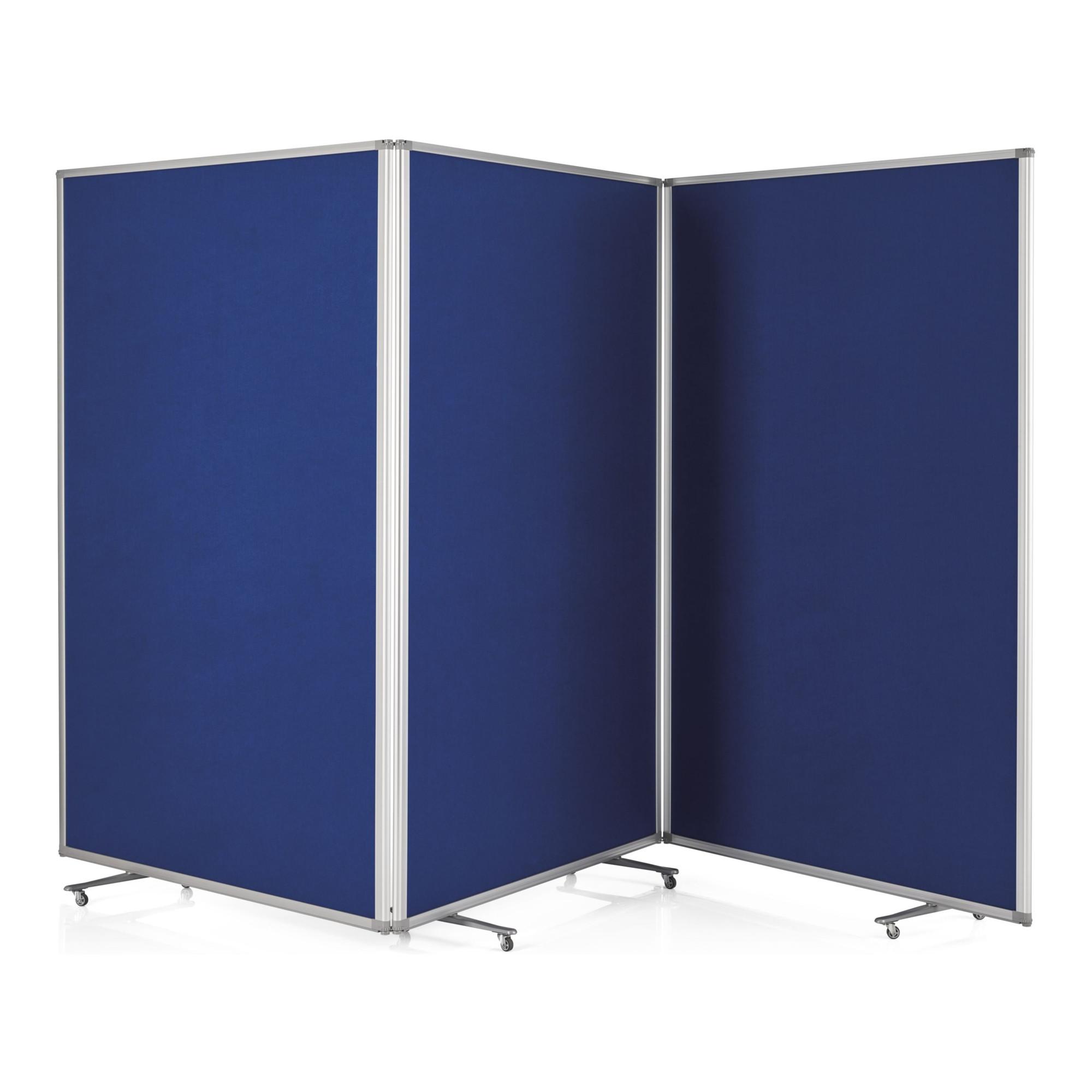 Magnetoplan Präsentationswand mobil, faltbar, royalblau (1112003)