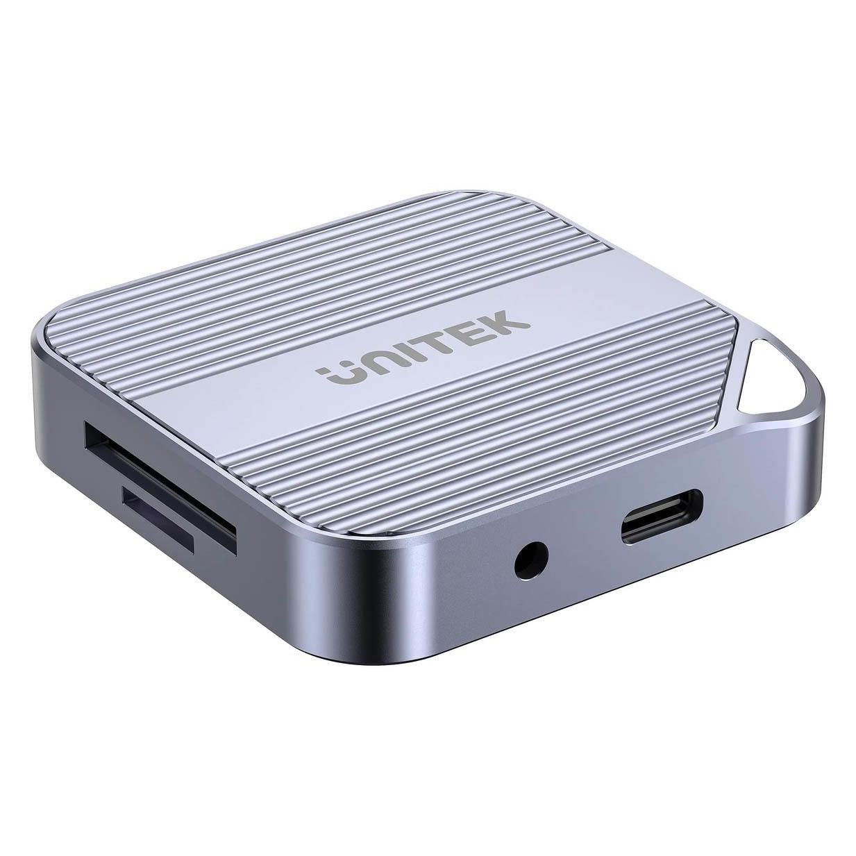 Unitek Czytnik Magnetyczny czytnik kart SD/Micro SD 6w1 | PD100W | 4K@60Hz | 5Gbps (USB-C) (16371)