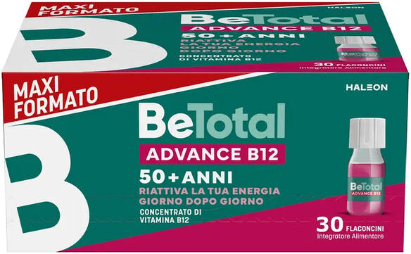 Betotal Betotal Advance B12 50+ Anni 30 Flaconcini Gusto Lampone