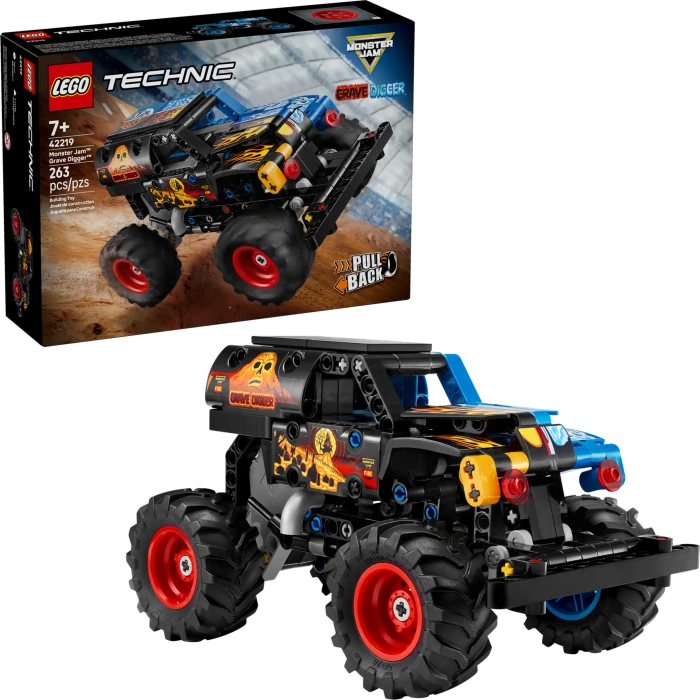 LEGO Technic 42219 Monster Jam Grave Digger Feuer und Eis
