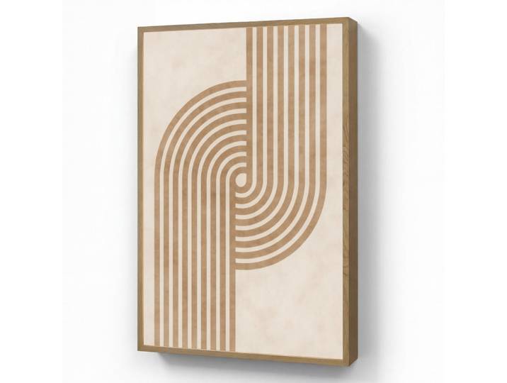 OnlyWow Wandleuchte MIT Akku Symmetrische Biegung - kupferfarbig 60x90 cm, Beige, Rechteckig, LED integrated, 60x90x8 cm, Lampen & Leuchten, Innenbeleuchtung, Wandleuchten
