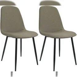 CLP 2er Set Esszimmerstuhl Maryam taupe/Stoff