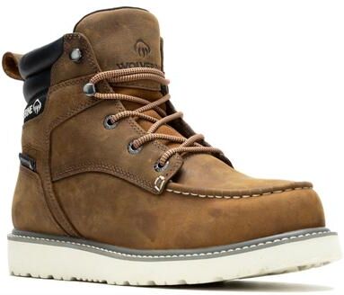 "Wolverine Trade Wedge 6"" Moc Toe Boot - Mens 8 Brown Boot EW"