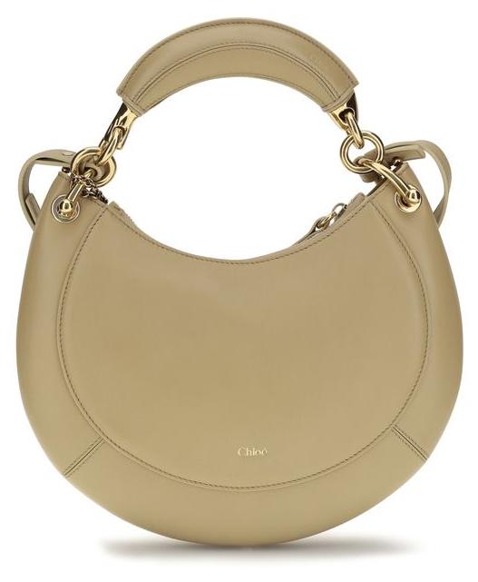 Chloé Schultertasche aus Kalbsleder in Beige
