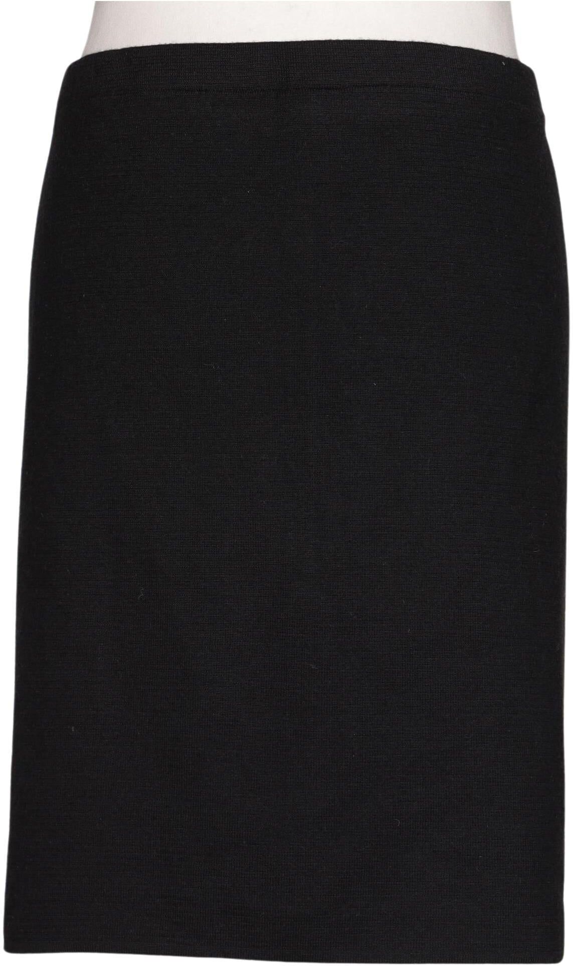 Evelin Brandt Berlin Damen Rock, Schwarz, Gr. EU 50, Schurwolle - Second Hand