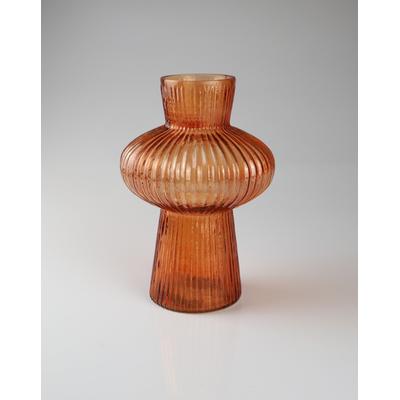 Dekovase AM DESIGN "aus Glas", orange, B:15cm H:21cm, Glas, Vasen, 2er Set, BxH: 15x21 cm