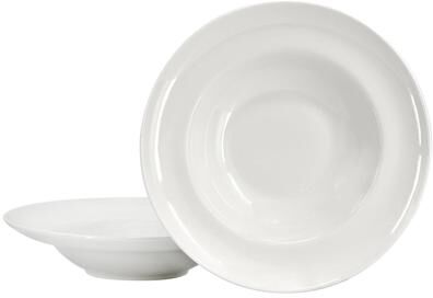 Gibson Home Great Essentials 2 Piece Fine Ceramic 20oz Entree Bowl Set in White