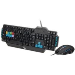 Gembird kabelgebundenes Gaming Tastatur-Maus-Set - QWERTZ DE - schwarz