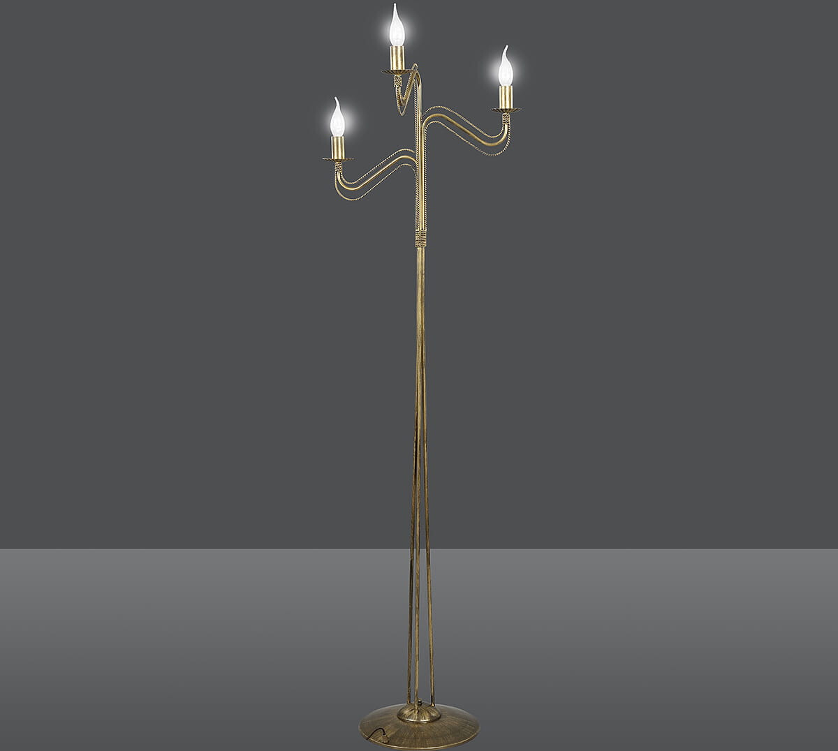 Emibig Vloerlamp Tori LP3 Goud 3xE14 40W