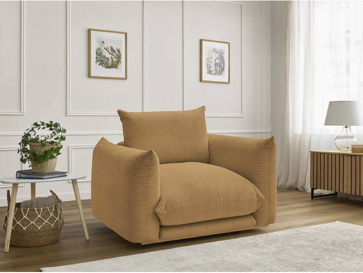 Fauteuil ERNEST tissu velours côtelé