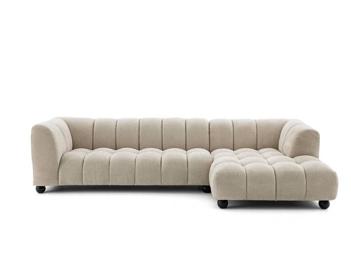 Muffo Ecksofa AMARO, Keine Schlaffunktion, Hochwertiger HR-Schaum, elegante Steppung