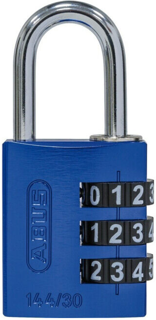 ABUS Cadenas à combinaison 144/30 Lock-Tag Aluminium, bleu (80914)