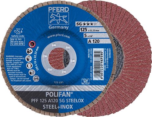PFERD POLIFAN-Fächerschleifscheibe A SG STEELOX