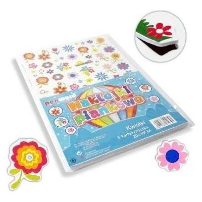 Polsirhurt Schaumstoff-Blumenaufkleber 20x30cm 5 Stk (5 Sticker) (47591845)