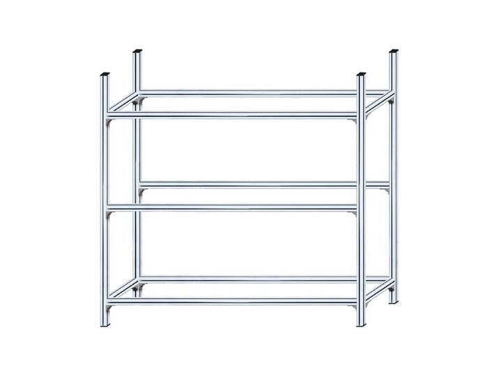 SCHMIDT security tools Schwerlastregal Getränkekistenregal 200x208x38cm Kastenregal Alu Weiß