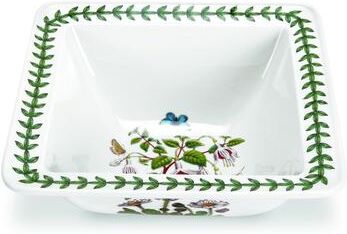 "Portmeirion Botanic Garden Square Salad Bowl Assorted Motifs - 8.5"""