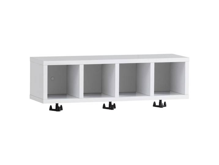 Mid.you Wandregal Lugo, Weiß, 60x200x17.6 cm, Made in Germany, hängend, Wohnzimmer, Regale, Wandregale
