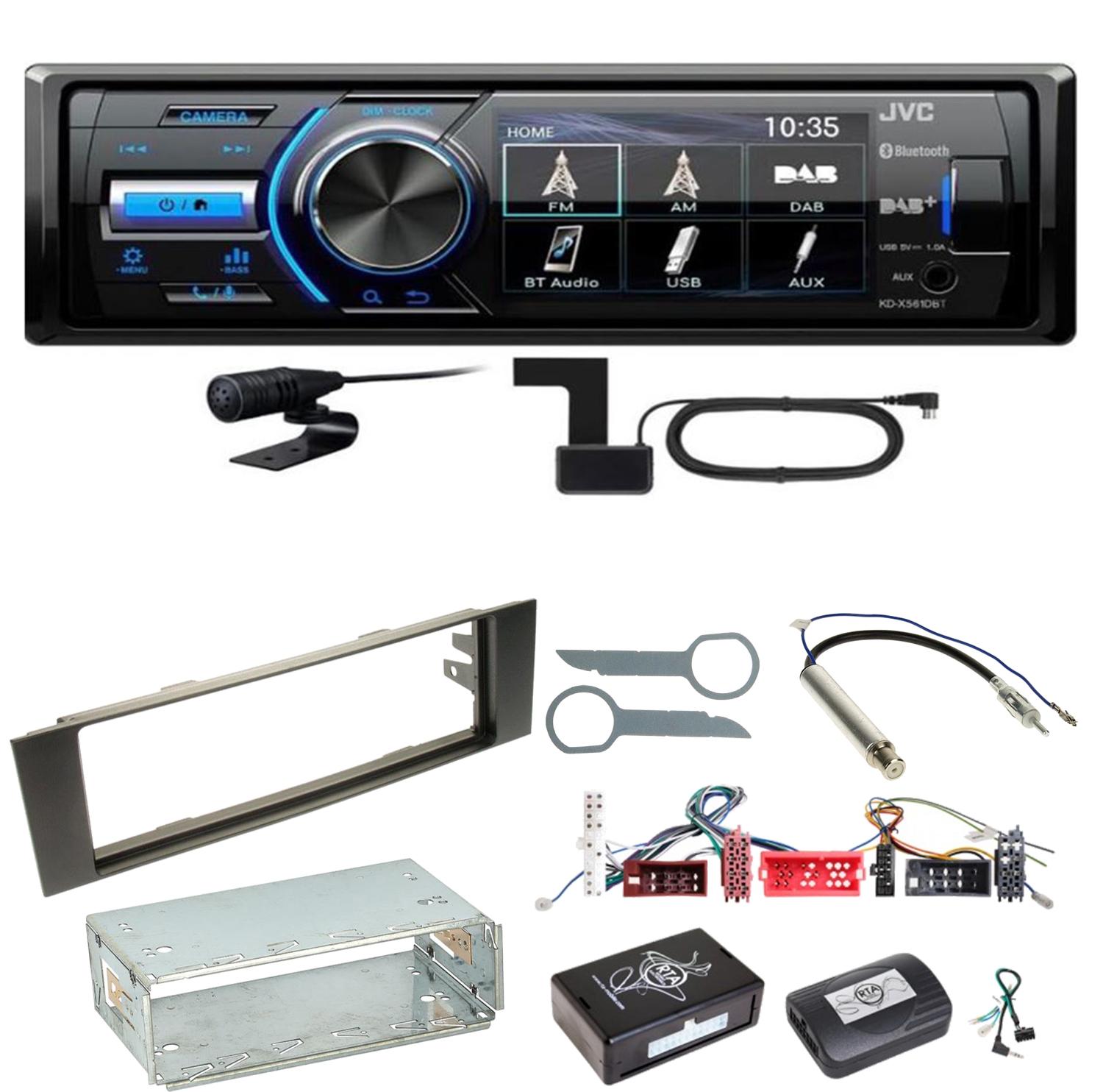 JVC KD-X561DBT Digitalradio Bluetooth USB Einbauset für Audi A3 8P 8PA