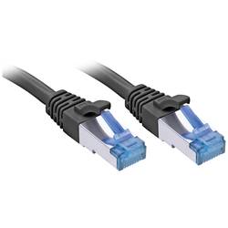 LINDY 47416 RJ45 Patchkabel CAT 6a S/FTP 5.00 m Schwarz vergoldete Steckkontakte, TPE-Mantel, Geschirmt 1 St.