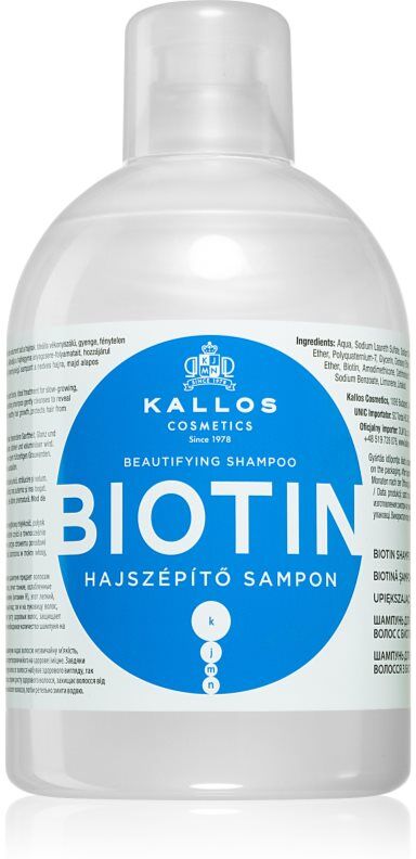 Kallos KJMN Professional Biotin Shampoo für dünnes, geschwächtes und brüchiges Haar 1000 ml