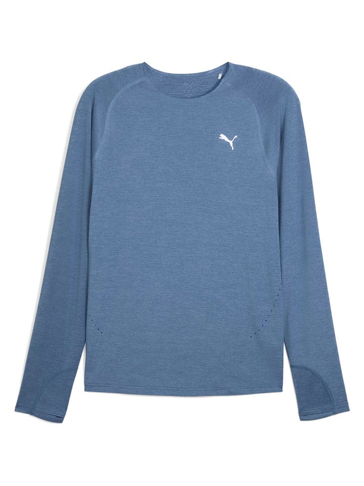 Puma Lauflongsleeve "Cloudspun" in Blau - M