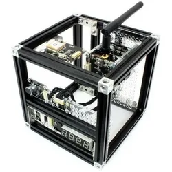 MakerBeam Premium Starter Kit, klar eloxiert, 10x10mm Profile, Winkel, Eckwürfel, Schrauben, Box (Baukit), Robotik Modul