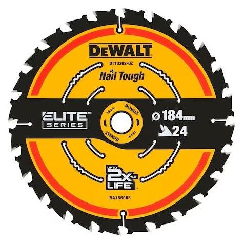 DeWalt Kreissägeblatt (für Handkreissägen ohne Spaltkeil, Sägeblattø 184/16, 24WZ, für universellen (DT10302-QZ)