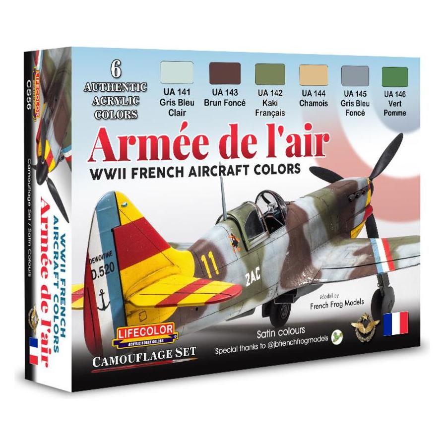 Grundig WWII French Aircraft Colors - Armée De L'Air 6 x 22 ml (132 ml) (CS56)