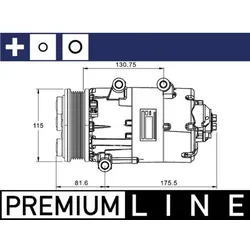 Kompressor Klimaanlage MAHLE ACP 1331 000P für Ford Mondeo IV Turnier