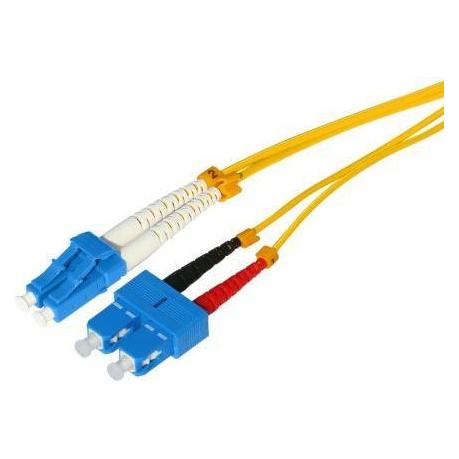 Tecline LWL Patchkabel HD, 9/125 µm, Singlemode, OS2-Faser, LC Duplex Stecker / SC Duplex Stecker, g (799LS30)