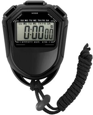 On Spot Shop High Visibility LCD Digital Stopwatch, Waterproof Handheld Chronograph For Coaching, Sports Training & Track Meets black