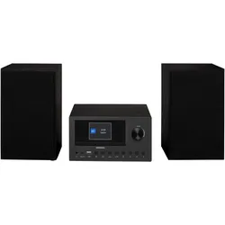 Medion P85003 - Micro Audio Systeem - DAB+ - WiFi - CD Speler - Bluetooth - Zwart (Bluetooth, CD Player, WLAN, 2x 15 W), Stereoanlage, Schwarz