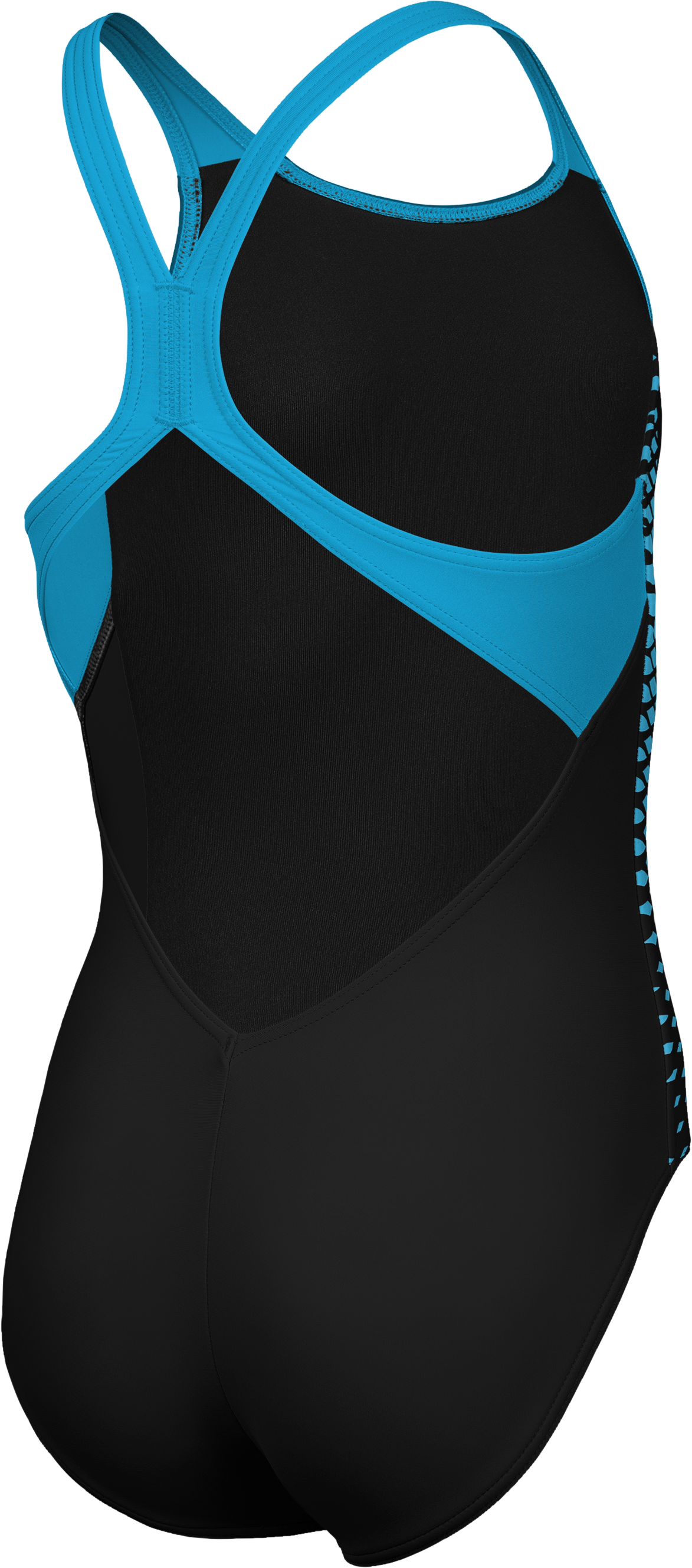 Badeanzug ARENA "für Mädchen", Jungen, Gr. 164, N-Gr, schwarz (schwarz, turquo), Obermaterial: 80% Polyamid, 20% Elasthan, Badeanzüge Badeanzug, mit UV-Schutz UPF50+, chlor- und salzwasserbeständig