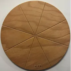 Alfa Pizza Schneidebrett aus Buchenholz Ø 33cm
