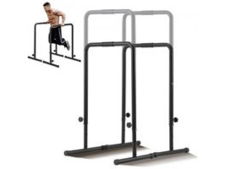 VEVOR Dip-Stangen Dip-Ständer-Station mit Einstellbarer Höhe, 200 kg Fitness-Workout-Dip-Stangen-Station, Stabilisator, Parallette-Liegestützständer, Parallelbarren Krafttraining im Heim-Fitnessstudio