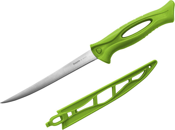 Couteau à filet Delphin B-MAXI lame 15,5cm Gray, Beige, Lime, Green lame 15,5cm