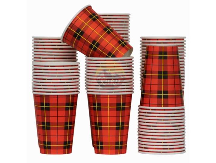 KURTT - Kaffeetassen to go - Kaffeebecher Pappe 'schottische Raute' - 7oz/180ml - 3000 Stück - Trinkbecher - Kaffeebecher - Pappbecher - Einwegbecher - Pappbecher (3000)