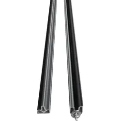 KAHRS WPC Zaun Start- & Endleisten-Set "Lübeck", Alu-Abschlussleisten 1,74m , Anthrazit/Graubraun inkl. Schrauben