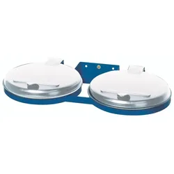 VAR Abfallsammler doppelt blau Wandbef. ME-Deckel, Abfalleimer, Blau