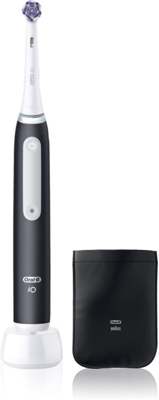 Oral-B iO White Clean brosse à dents électrique avec étui de chargeur Matte Black 1 pcs