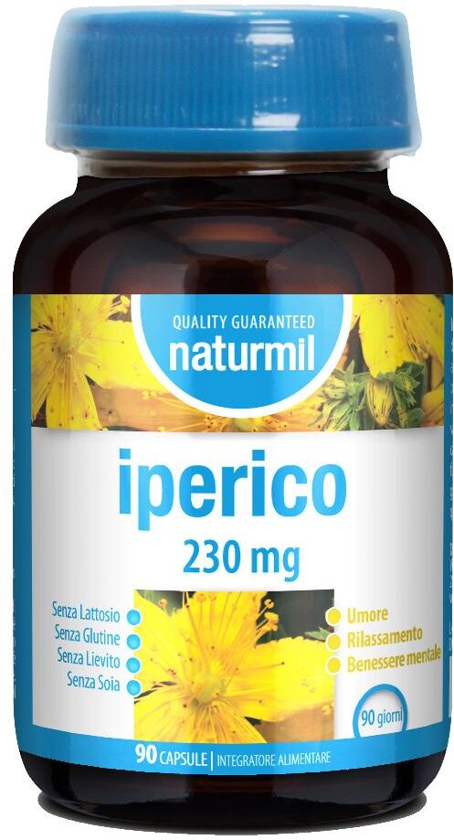 DIETMED ITALIA Srl Dietmed Naturmil Iperico 230mg – Integratore Alimentare, 90 Capsule, Contribuisce al Normale Tono dell'Umore