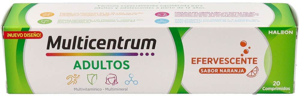 Multicentrum Efervescente Sabor Naranja 20comp