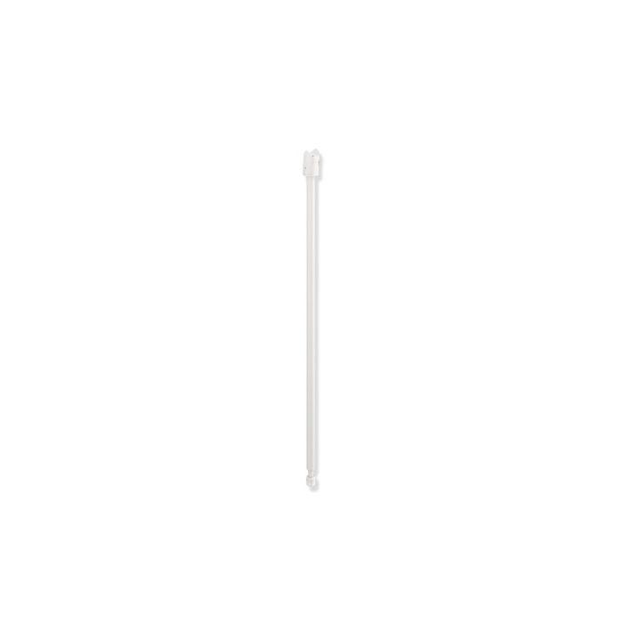 Hewi System 900 Bodenstütze 900.50.02160DX senkrechte Länge 565, für Montagehöhe 680 mm, Edelstahl pulverbeschichtet weiß tiefmatt