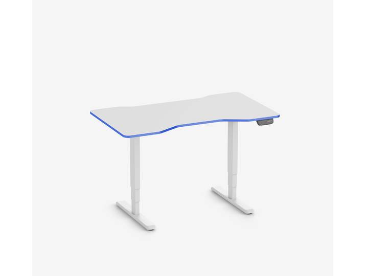 Primus Gamingschreibtisch Cockpit, Weiß Klassik Royal Blue 140x80